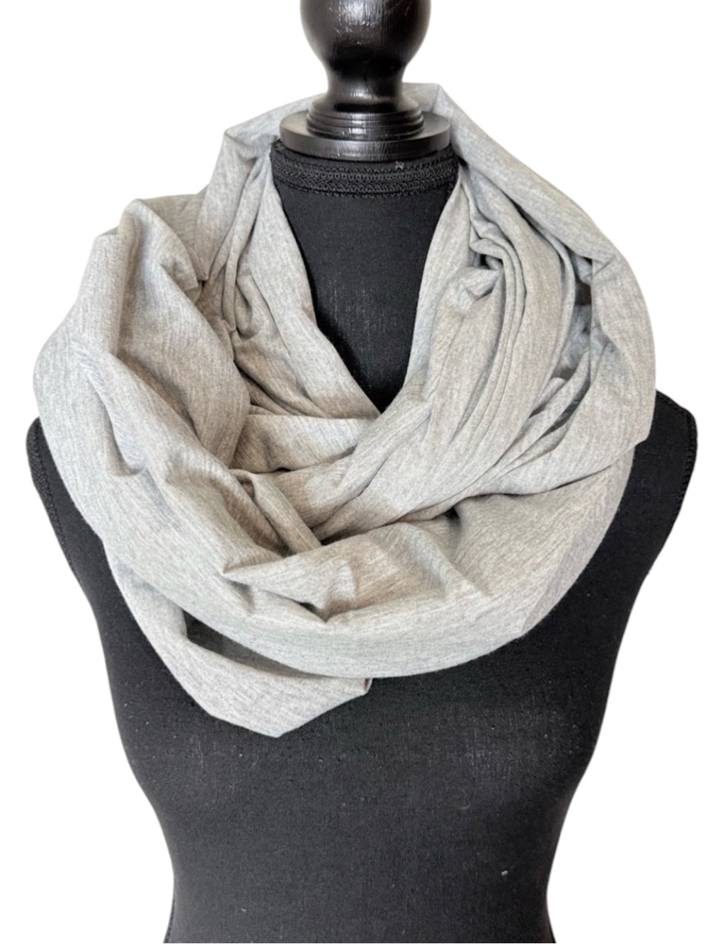 CALVIN KLEIN New Heathered Grey Infiniti Basic Scarf Shawl Halter Lightweight